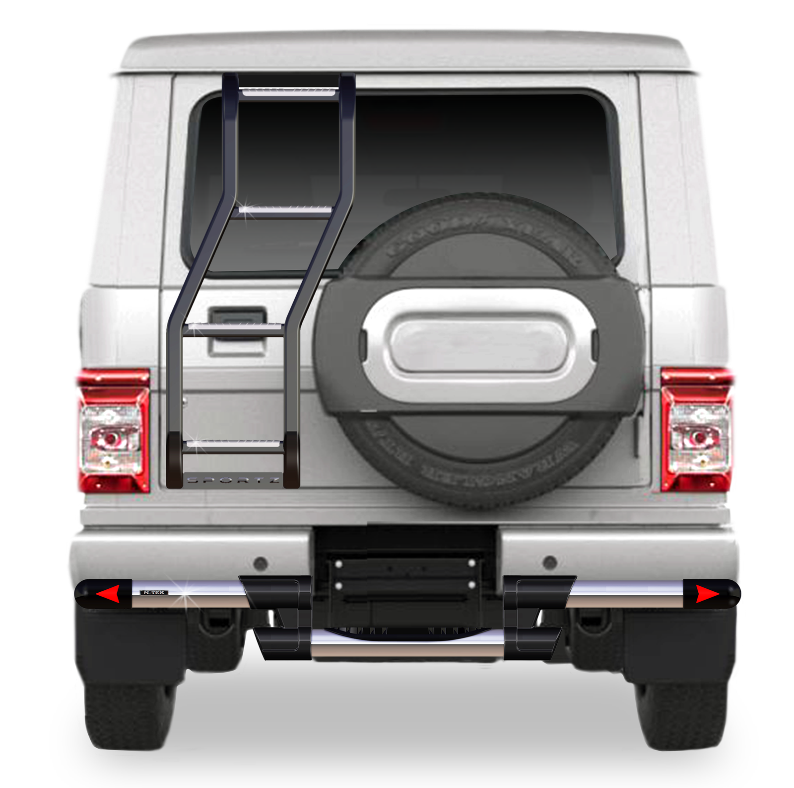 mahindra-bolero-2020-rear- ladder Mahindra Bolero BS6 Rear Ladder - Image 1